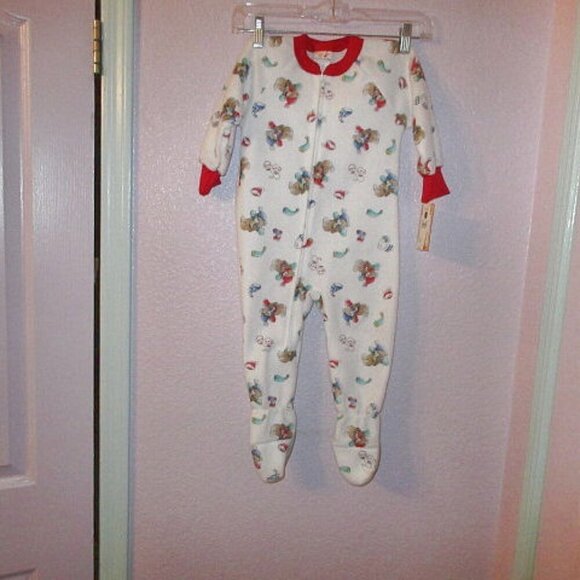 Carter's Other - Vtg Carter's Baby Teddy Bears Footed Pajama Sleeper Size 2T Cozy Fleece NWT
